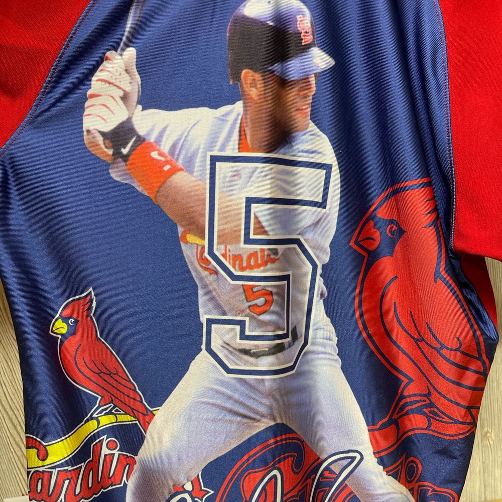 St Louis Cardinals Jersey Stitched Logo Albert Pujols Photo On Back Size 18/20